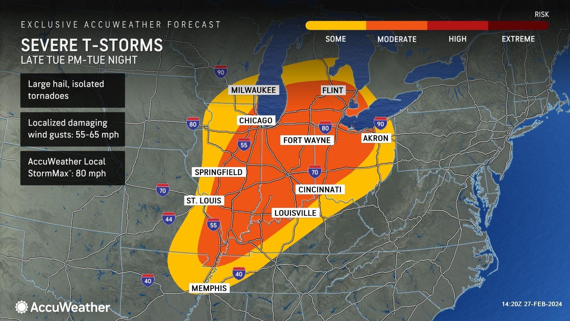 Severe Weather Advisory - February 27 2024 » Corporate AccuWeather